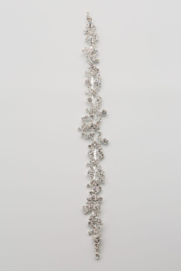 JRD1001S Silver Chain Motif with Crystals