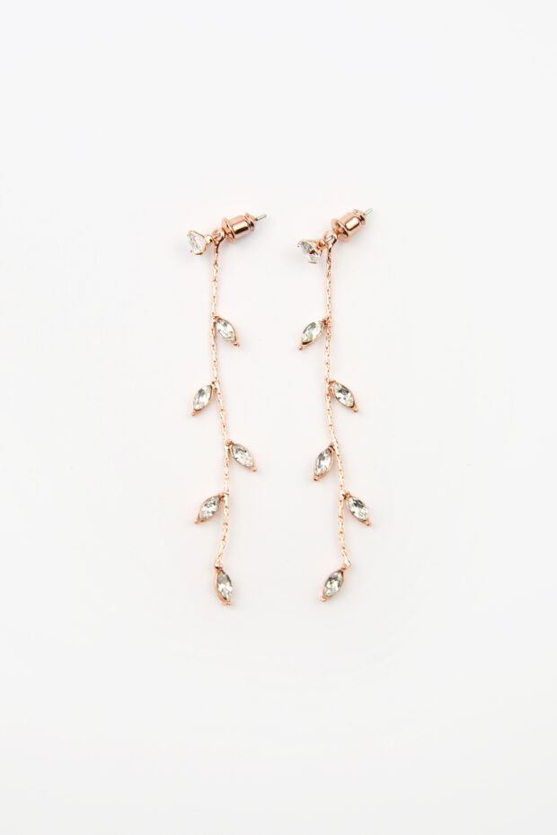 Crystal Leaf Vine Earrings