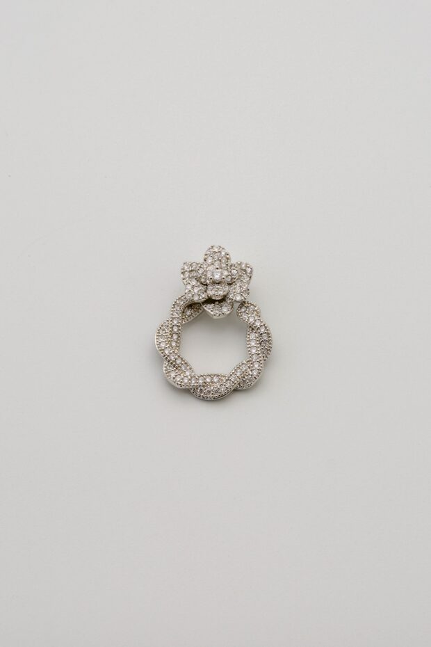 Silver Twist Detail Stud