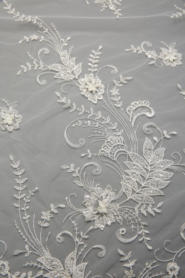 A12105BT Beaded Ivory All Over Lace - Image 5